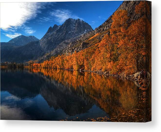 Aspen Canvas Print featuring the photograph Silver Lake Reflections by David Toussaint