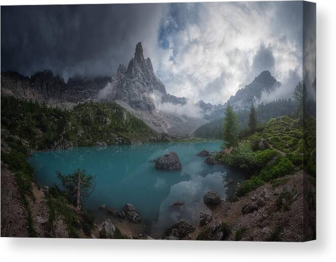 Dolomites Canvas Print featuring the photograph Sorapiss IIi by Carlos F. Turienzo