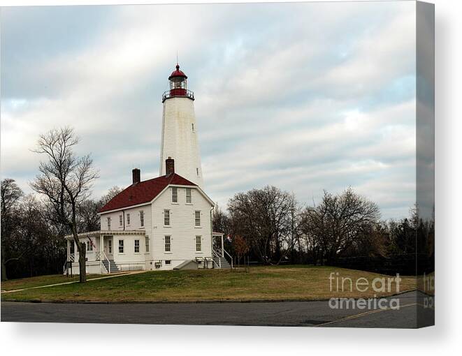 Lighthouse Canvas Print featuring the photograph Sandy Hook Lighthouse by Sam Rino