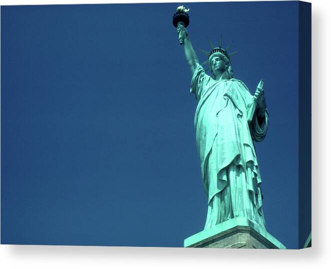 1980-1989 Canvas Print featuring the photograph Statue Of Liberty by Lyle Leduc