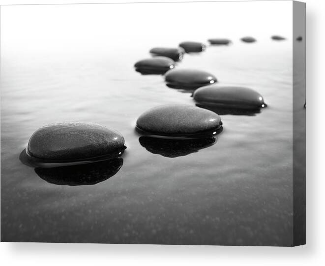 Curve Canvas Print featuring the photograph Stepping Stone by Ansonsaw