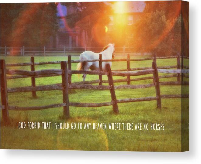 Any Canvas Print featuring the photograph SUMMER SUNSET quote by Dressage Design