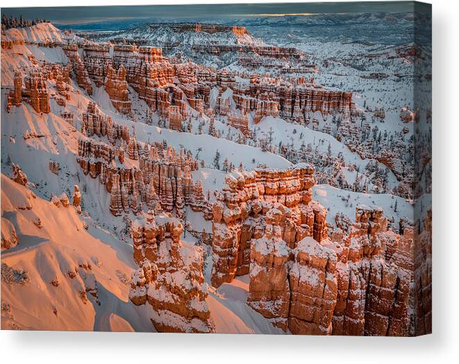  Canvas Print featuring the photograph Sunrise 1 - Bryce Canyon by Wanghan Li