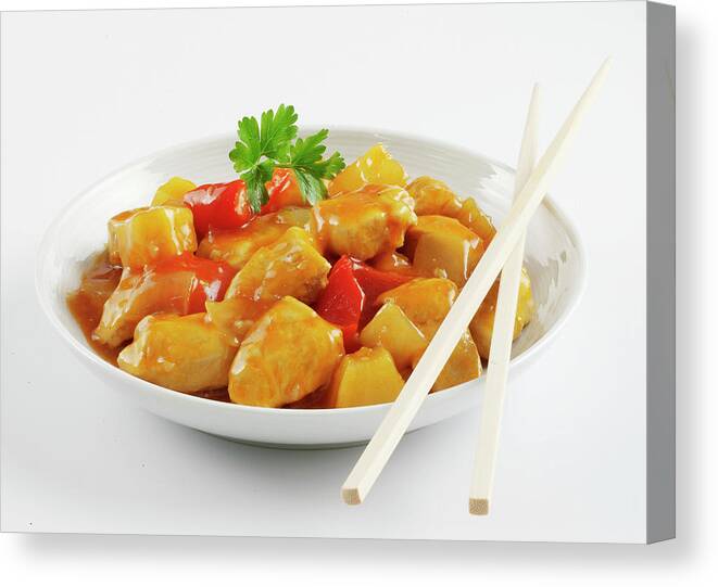 Chinese Culture Canvas Print featuring the photograph Sweet And Sour Chicken by Chris Ted