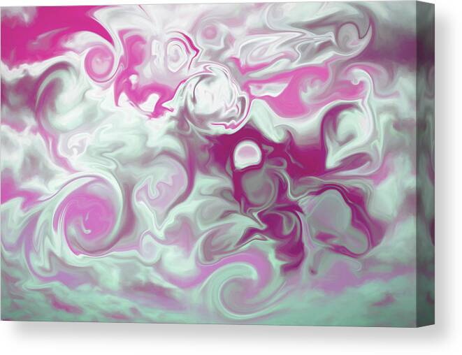  Canvas Print featuring the digital art Swirly Skies by Cindy Greenstein