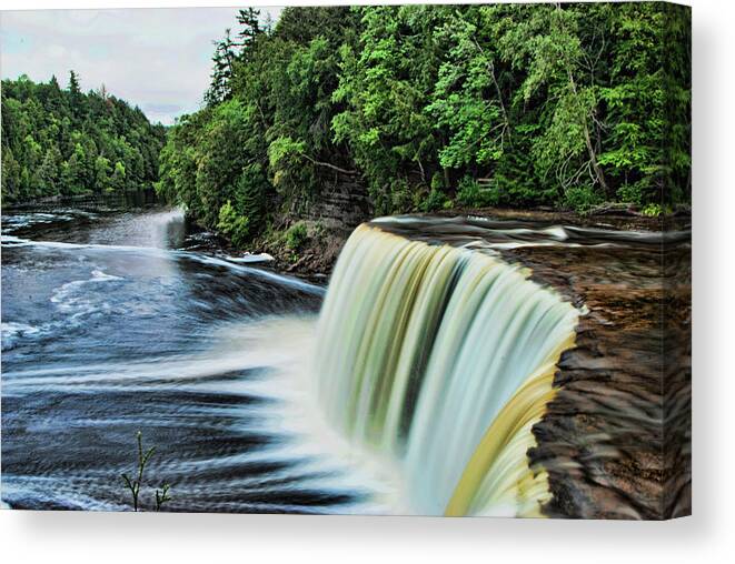 Waterfalls Canvas Print featuring the photograph Tahquamenon Falls, Michigan by Bill Jonscher