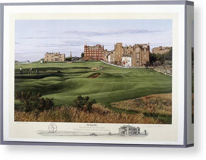 Scenics Canvas Print featuring the photograph The 17th Hole Of The Old Course, St by Heritage Images