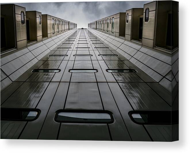 Facade Canvas Print featuring the photograph The Basic by Fred Louwen