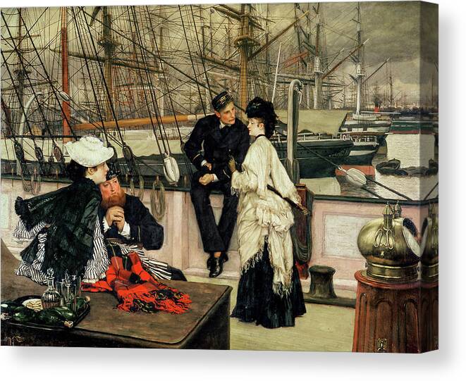 Jacques Joseph Tissot Canvas Print featuring the painting The Captain and the Mate, 1873 by James Tissot