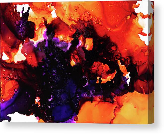 Fluid Canvas Print featuring the painting The Flame of Time by Jennifer Walsh
