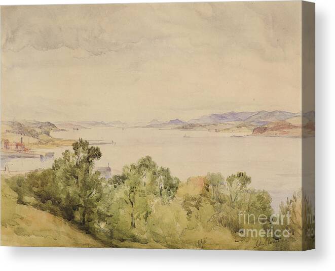 John Crawford Wintour Canvas Print featuring the painting The Forth From Queensferry by John Crawford Wintour