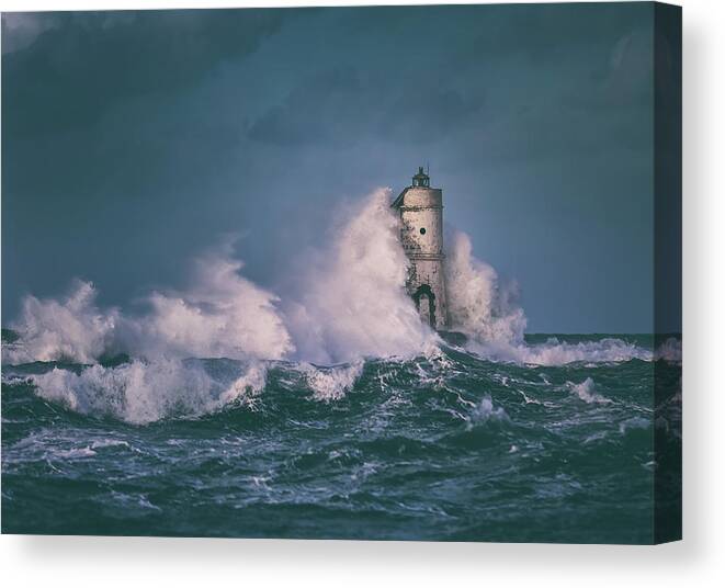 Lighthouse Canvas Print featuring the photograph The Lighthouse by Daniele Atzori