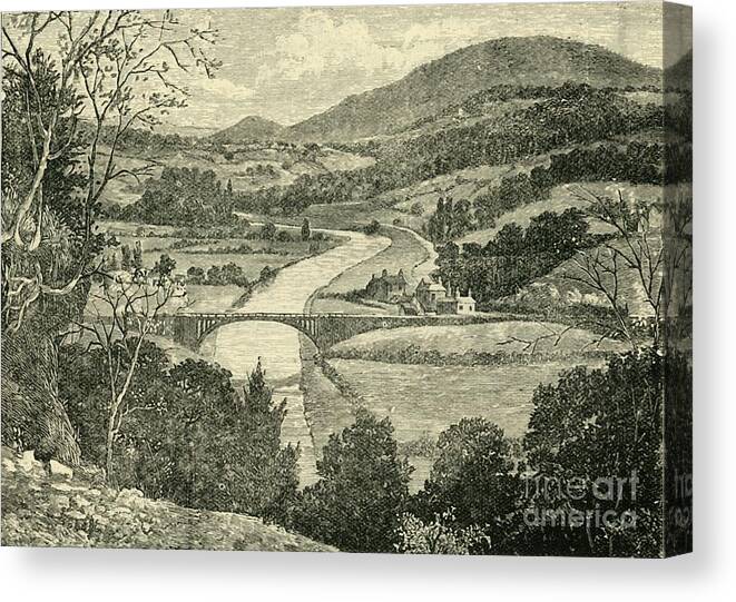Scenics Canvas Print featuring the drawing The Severn by Print Collector