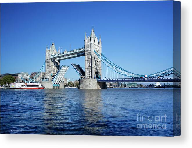 Architecture Canvas Print featuring the photograph Tower Bridge by Conceptual Images/science Photo Library