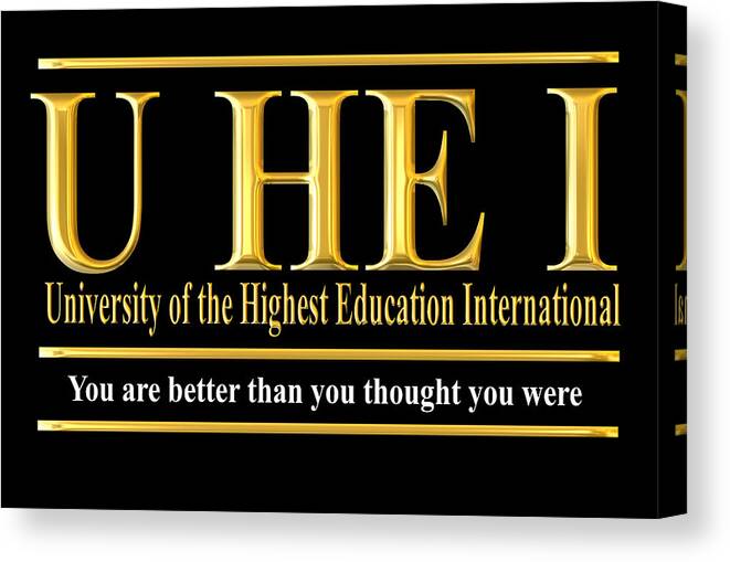 University Of The Highest Education International Canvas Print featuring the digital art UHEI Awakening by Peter Hutchinson