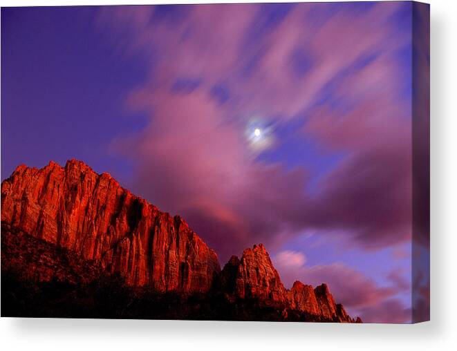 Scenics Canvas Print featuring the photograph Usa, Utah, Zion National Park, The by John Elk Iii