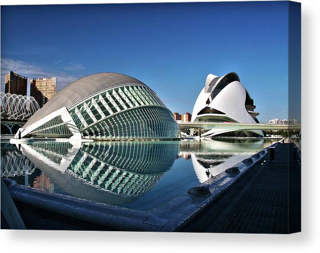 Valencia Canvas Print featuring the photograph Valencia, Spain - City of Arts and Sciences by Richard Krebs