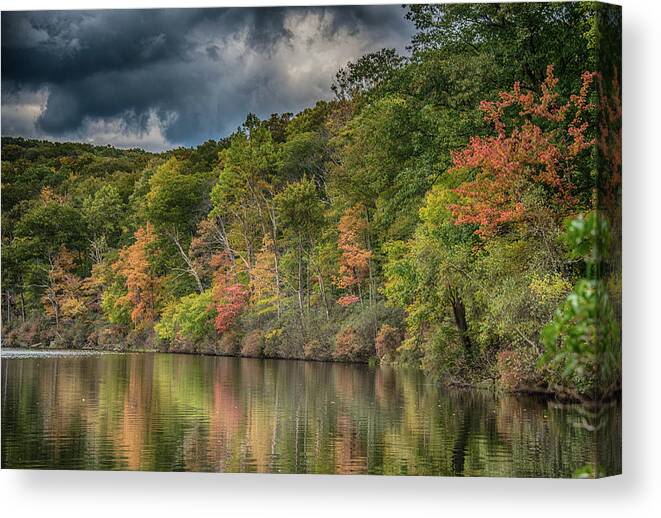 Harriman State Park Canvas Print featuring the photograph View of the Lake by Alan Goldberg