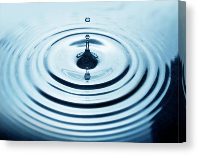 Motion Canvas Print featuring the photograph Water Drop by Tsuji