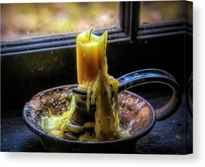 Candle Canvas Print featuring the photograph Wax Sculpture by Jack Wilson