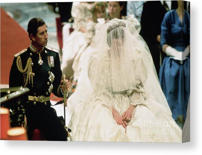 Bridegroom Canvas Print featuring the photograph Wedding Of Prince Charles And Lady Diana by Bettmann