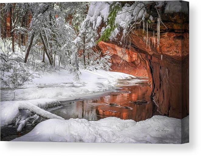 Sedona Canvas Print featuring the photograph West Fork in Winter by Will Wagner