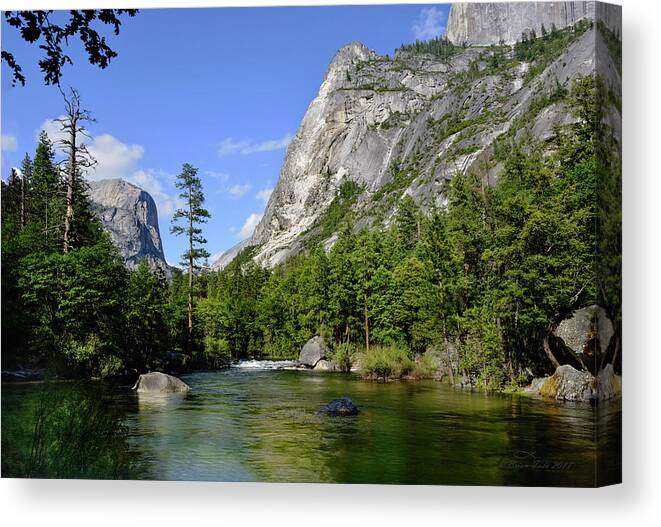 Spring Canvas Print featuring the photograph Yosemite Mirror Lake, Lower Pool by Brian Tada