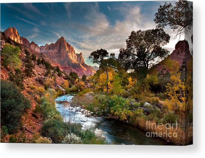 Utah Canvas Print featuring the photograph Zion by Peter Kunasz