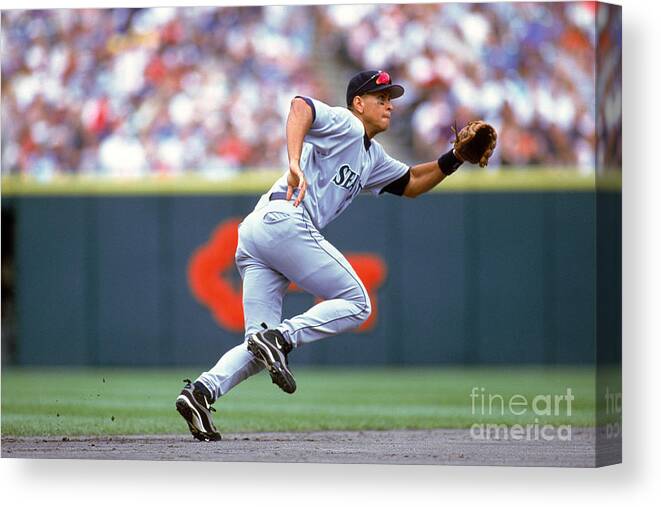 People Canvas Print featuring the photograph Alex Rodriguez by John Reid Iii