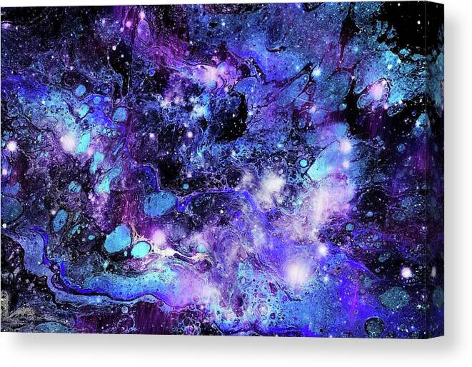 Space Canvas Print featuring the painting Ancient #1 by Art by Gabriele