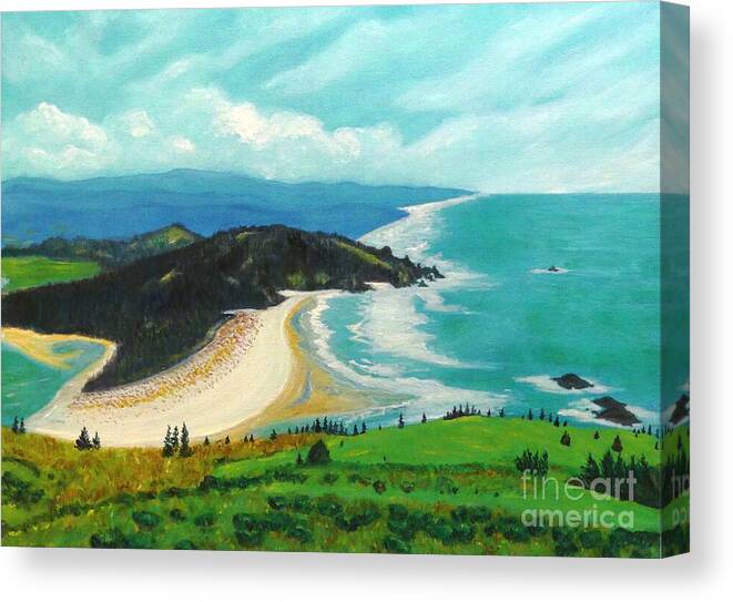 Oregon Canvas Print featuring the painting Cascade Head #1 by John Lyes