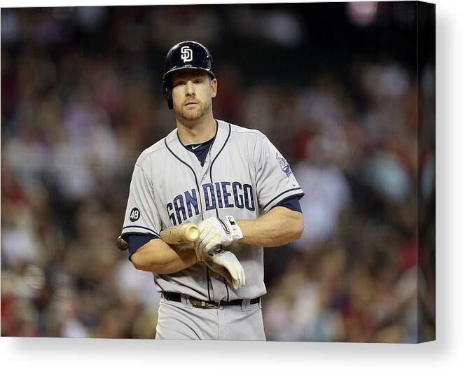 National League Baseball Canvas Print featuring the photograph Chase Headley by Christian Petersen