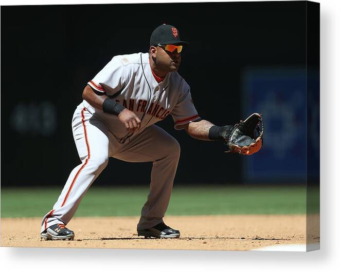 Pablo Sandoval Canvas Print featuring the photograph Pablo Sandoval by Christian Petersen