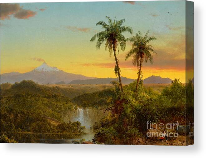  South American Landscape Canvas Print featuring the painting South American landscape #1 by Frederic Edwin Church