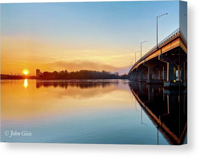  Canvas Print featuring the photograph Sunrise #1 by John Gisis