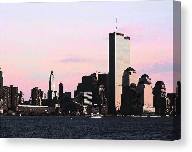 City Canvas Print featuring the photograph World Trade Center, Lower Manhattan #1 by Carol Whaley Addassi