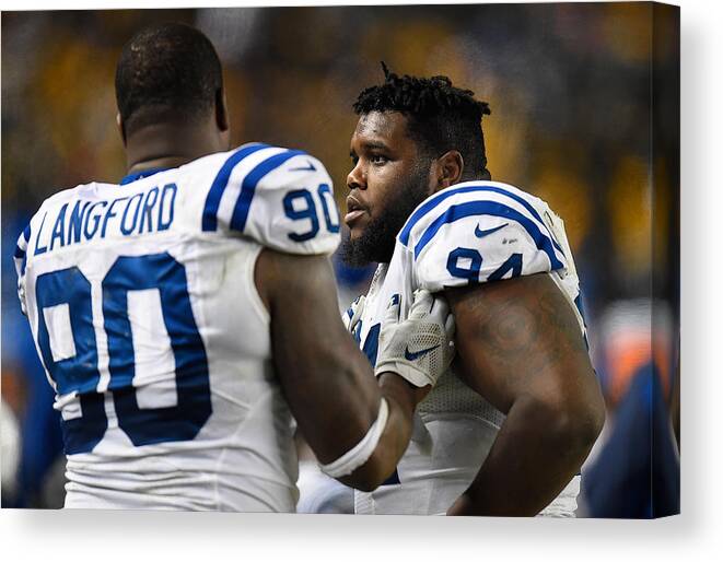 People Canvas Print featuring the photograph Indianapolis Colts v Pittsburgh Steelers #11 by Joe Sargent