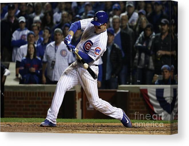 Ninth Inning Canvas Print featuring the photograph Anthony Rizzo by Jonathan Daniel
