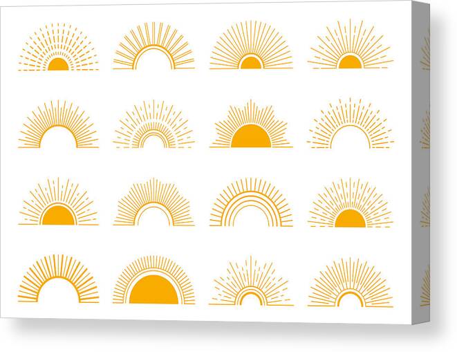 Cut Out Canvas Print featuring the drawing Sun #19 by Ulimi