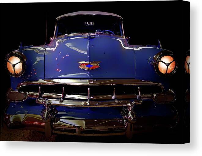 54 Chevy Canvas Print featuring the photograph 1954 Chevrolet Bel Air - Classic Car - 54 Chevy by Jason Politte