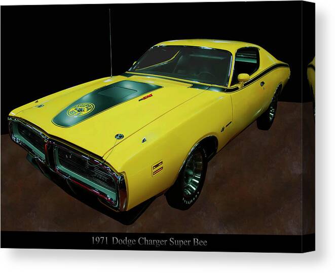 Vintage Dodge Canvas Print featuring the photograph 1971 Dodge Charger Superbee 1 by Flees Photos