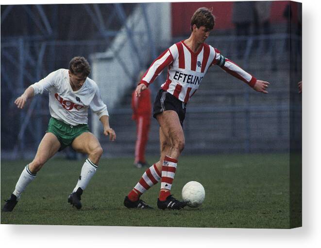 1980-1989 Canvas Print featuring the photograph - Sparta Rotterdam by VI-Images