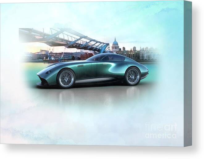Aston Martin Canvas Print featuring the digital art Aston Martin #2 by Jerzy Czyz
