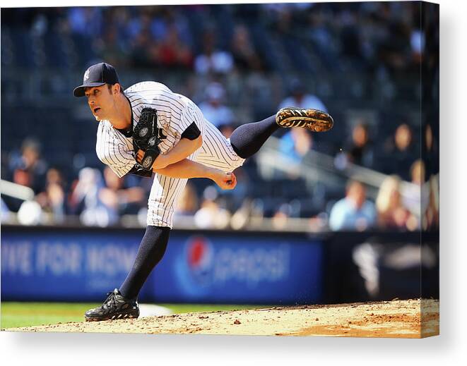 Ninth Inning Canvas Print featuring the photograph David Robertson by Al Bello