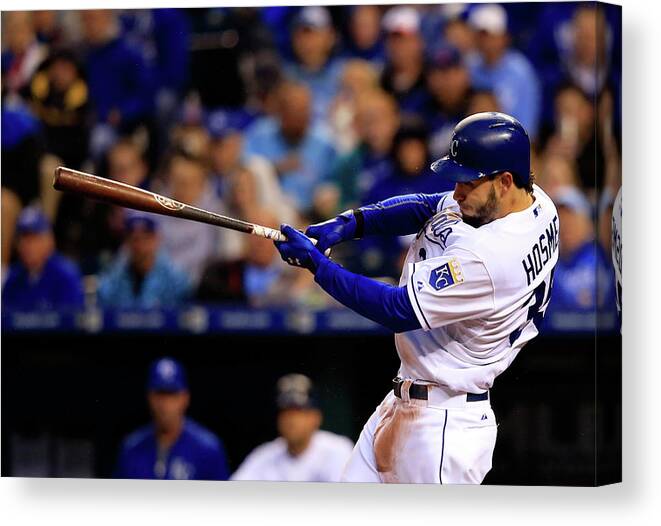 American League Baseball Canvas Print featuring the photograph Eric Hosmer by Jamie Squire