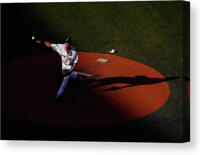 People Canvas Print featuring the photograph Jake Peavy #2 by Jared Wickerham