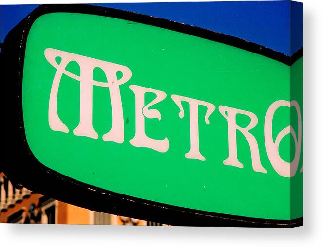 Travel Canvas Print featuring the photograph Metro #2 by Claude Taylor