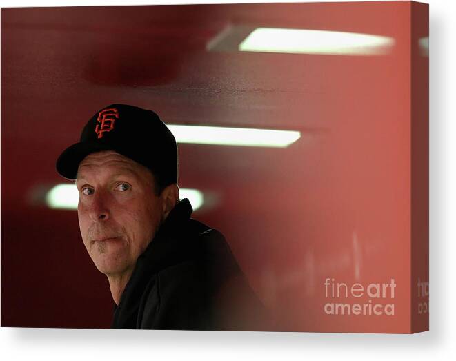 People Canvas Print featuring the photograph Randy Johnson by Christian Petersen