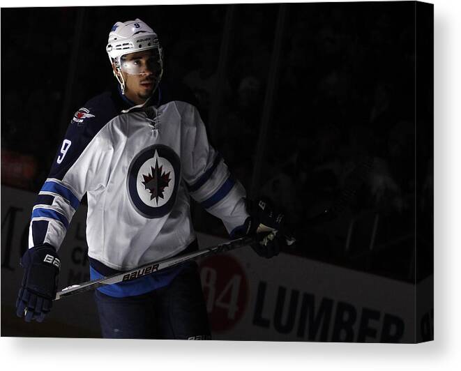 Three Quarter Length Canvas Print featuring the photograph Winnipeg Jets v Pittsburgh Penguins #2 by Justin K. Aller