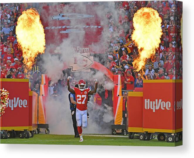 People Canvas Print featuring the photograph Pittsburgh Steelers v Kansas City Chiefs #24 by Peter G. Aiken